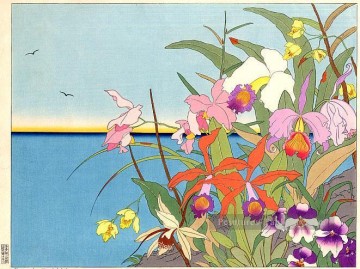 fleurs des Iles lointaines mers de Sud 1940 japonais Peinture à l'huile
